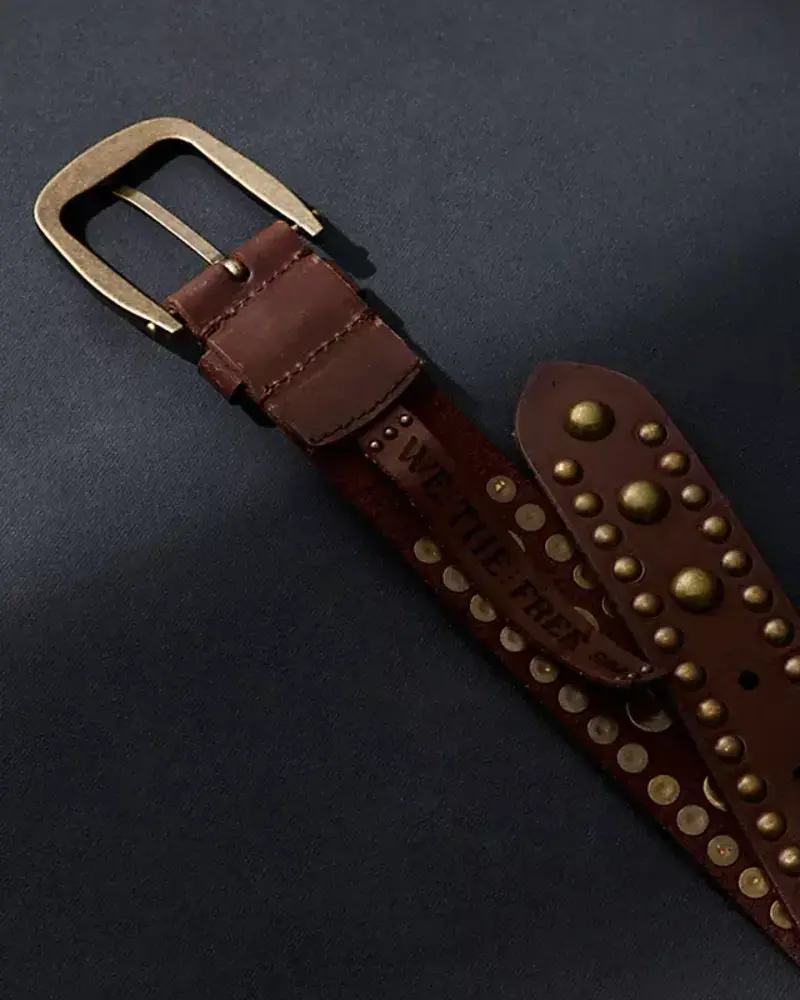 Free People Sola Stud Belt | Cognac