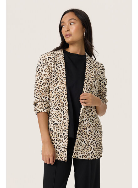 Shirley Printed Blazer | Leopard