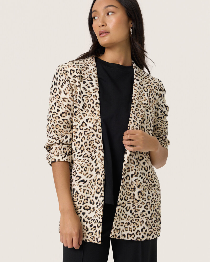 Shirley Printed Blazer | Leopard