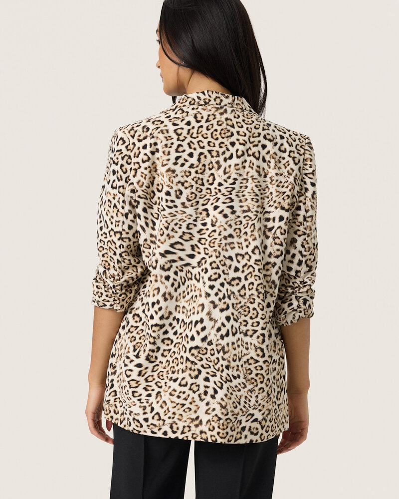 Shirley Printed Blazer | Leopard