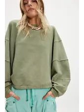 Free People Total Eclipse Tee | Green Oil