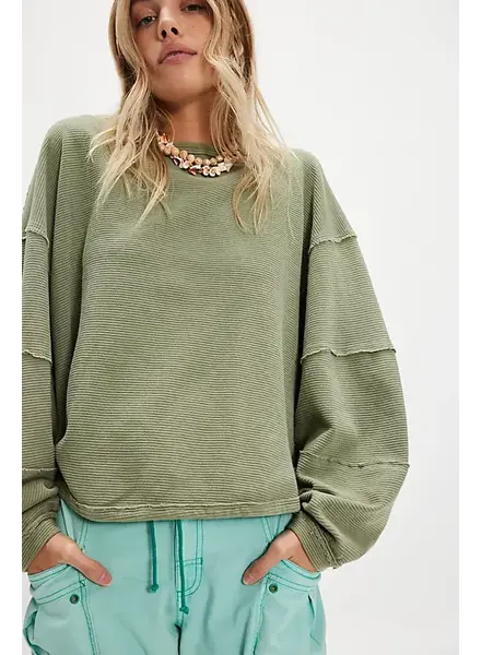 Free People Total Eclipse Tee | Green Oil