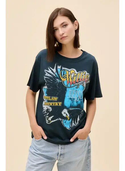 Willie Nelson Outlaw Country BF Tee