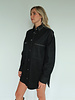 'Shania' Denim Jacket | Black Studded