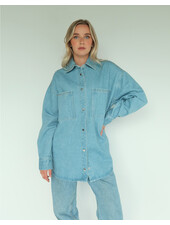 'Shania' Denim Jacket | Blue Studded