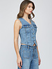 Zelda Fitted Denim Vest