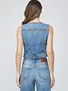 Zelda Fitted Denim Vest | Mid Wash