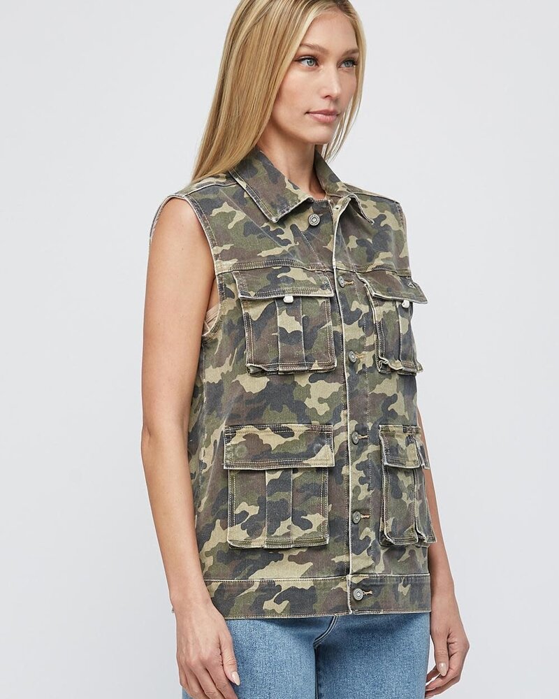 Keri Camo Oversized Cargo Vest