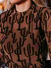 Western Long Sleeve Mesh Top | Cactus