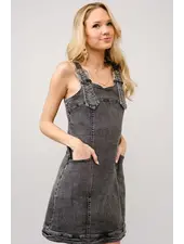 Darla Western Buckle Strap Mini Dress