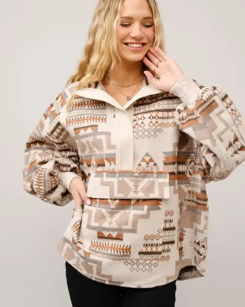 Abbie Aztec Neck Pullover