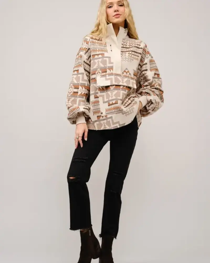 Abbie Aztec Neck Pullover