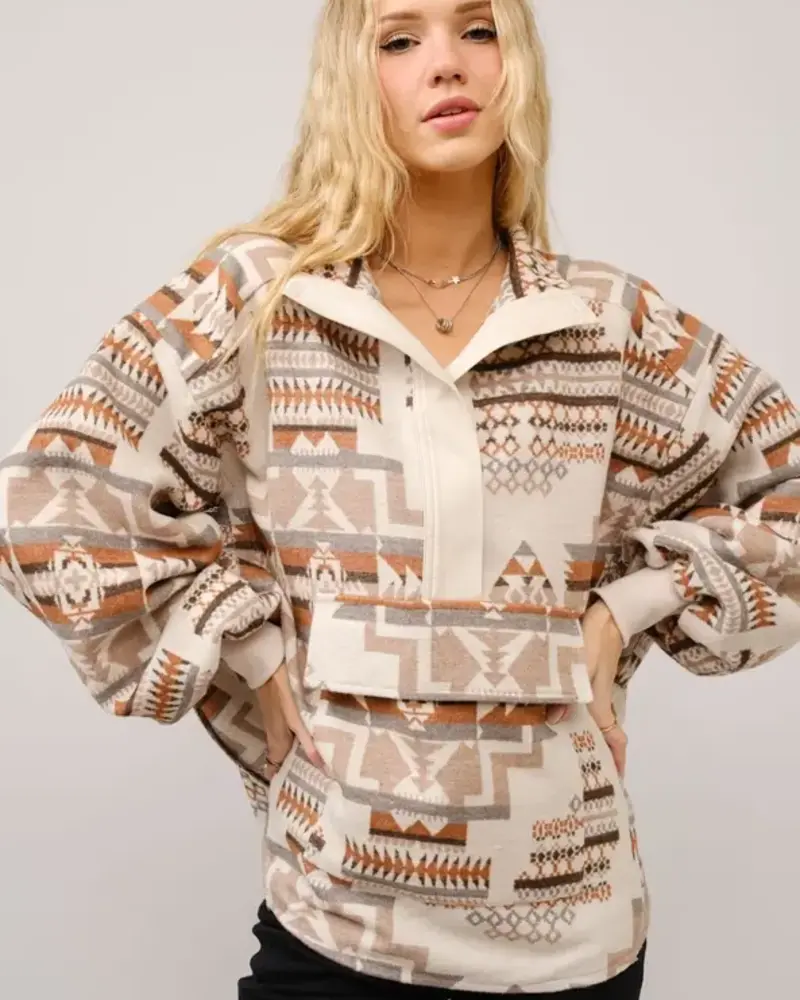 Abbie Aztec Neck Pullover