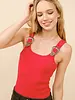 Western Buckle Bodysuit | Red