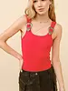 Western Buckle Bodysuit | Red