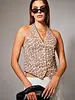 Linnie Leopard Halter Neck Vest