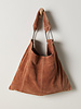 Free People Bobbi Slouch Suede Tote | Saddle