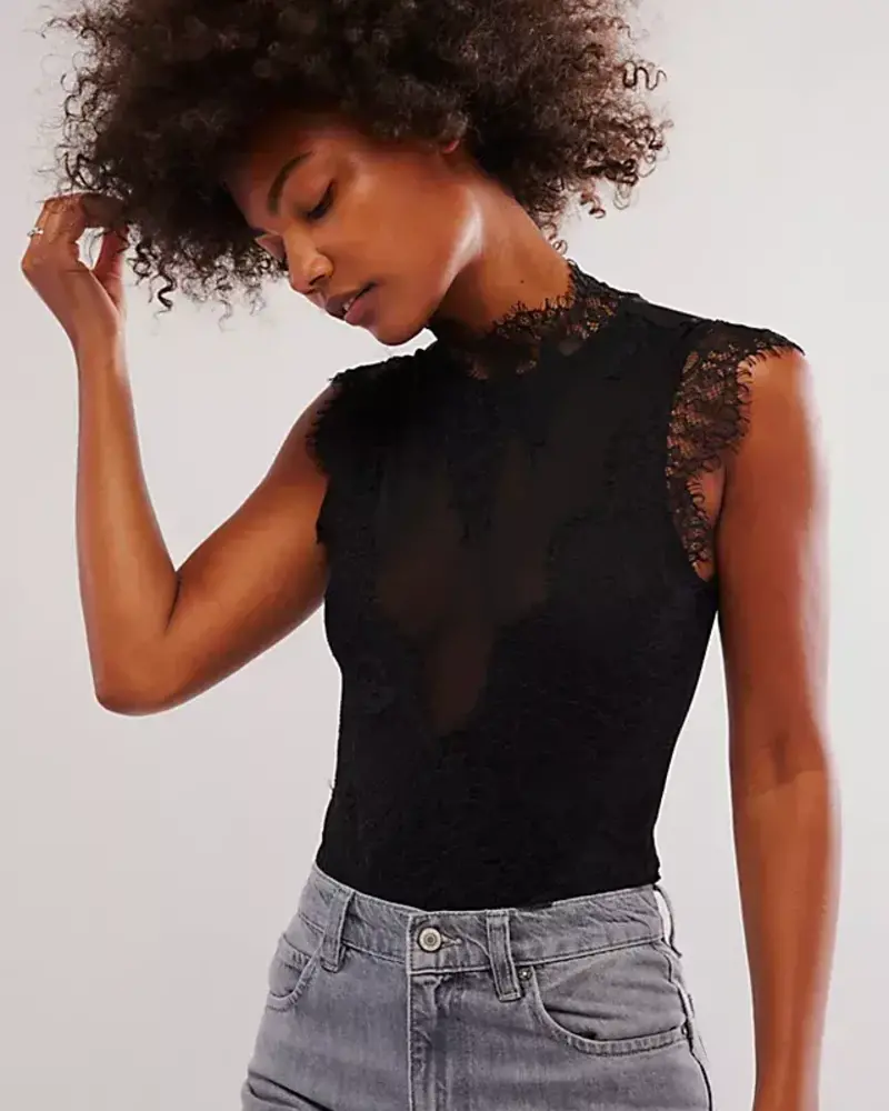 Free People Sweet Nothings Bodysuit | Black