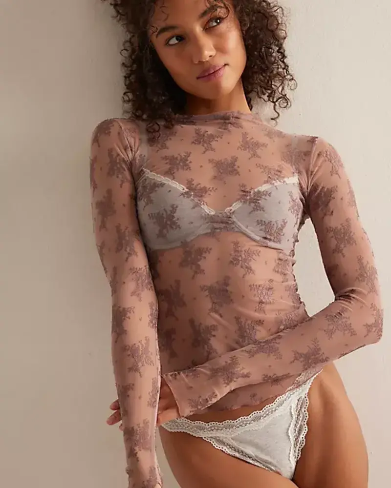 Free People Two Tone Lady Lux Layering Top | Fawn