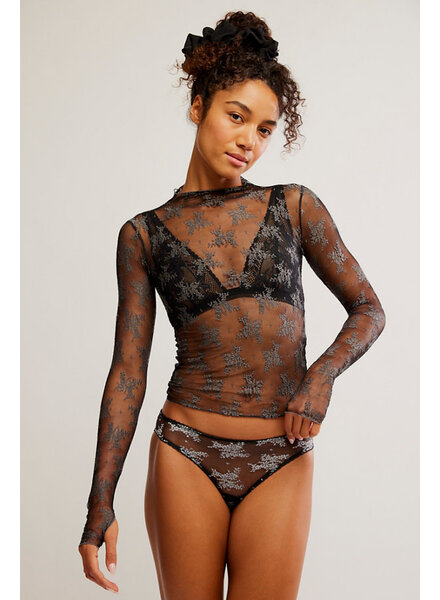 Free People Two Tone Lady Lux Layering Top | Thunderstorm