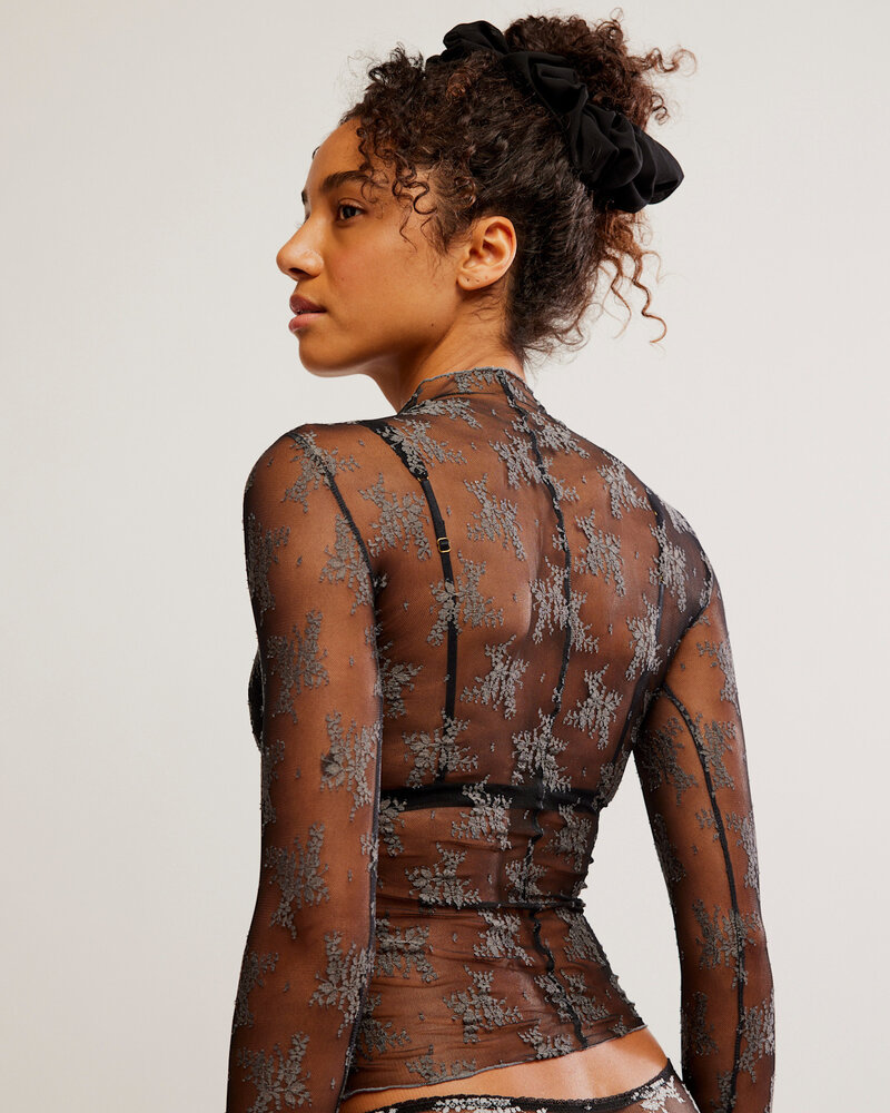 Free People Two Tone Lady Lux Layering Top | Thunderstorm