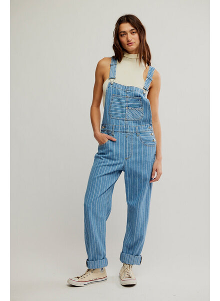 Free People Ziggy Striped Overalls | Beachcomber