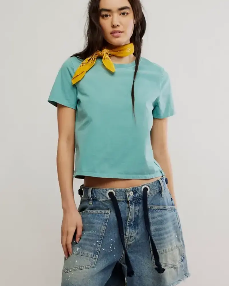 Free People Everyday Tee | Mineral Blue