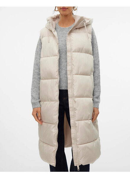 Vero Moda Ligaane Puffer Vest | Off White