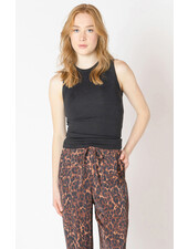 Aria Ribbed Tank | Black