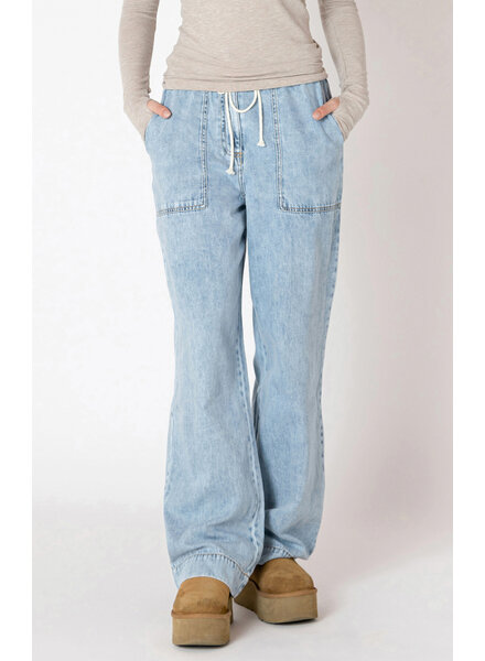 Scarlett Wide Leg Pant | Denim Blue