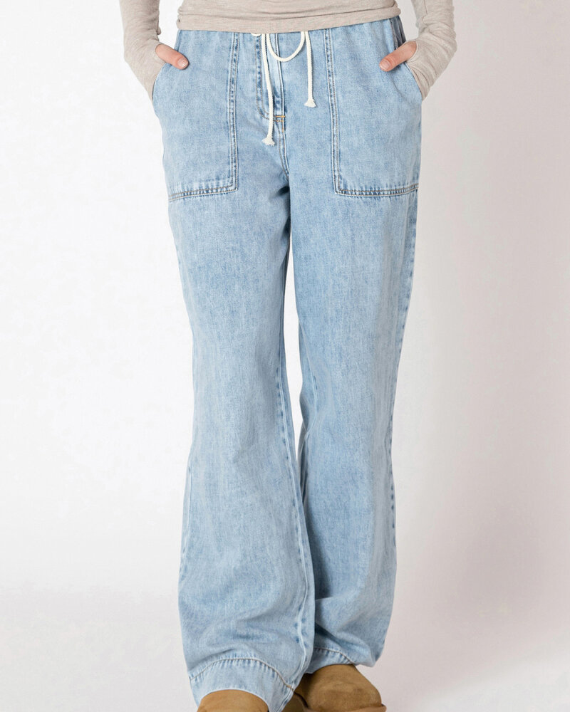 Scarlett Wide Leg Pant | Denim Blue