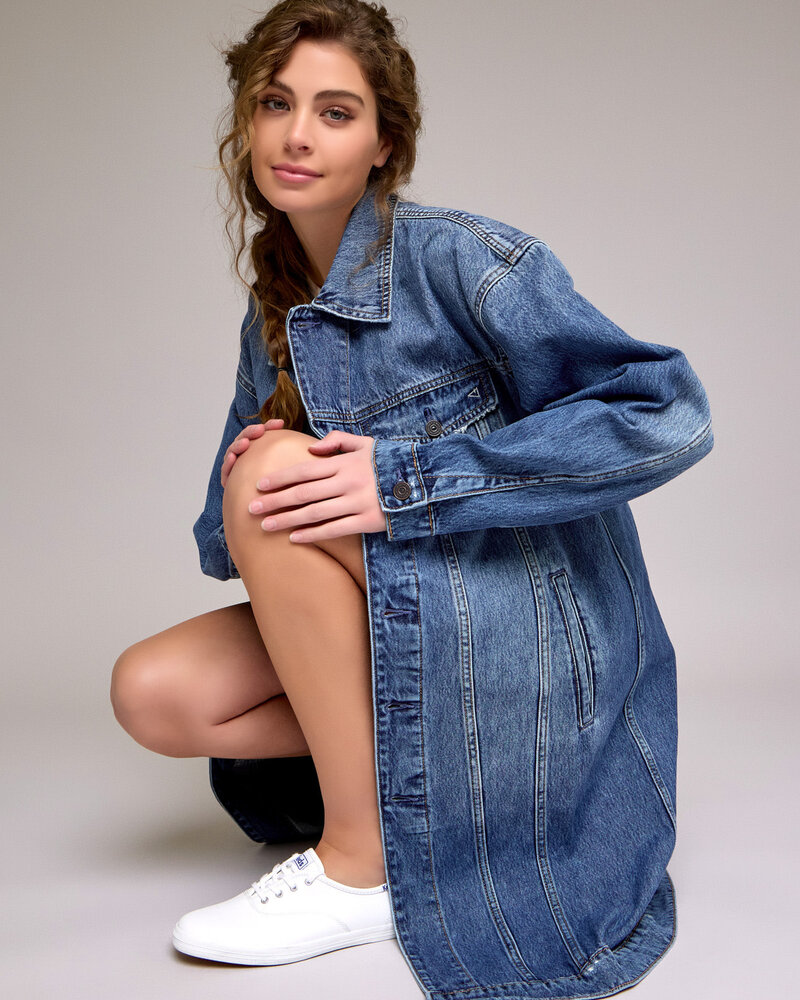 Keria Full Length Trucker Jacket
