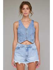 Arya Soft Cropped Fitted Vest | Light