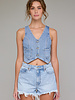 Arya Soft Cropped Fitted Vest | Light
