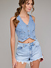 Arya Soft Cropped Fitted Vest | Light