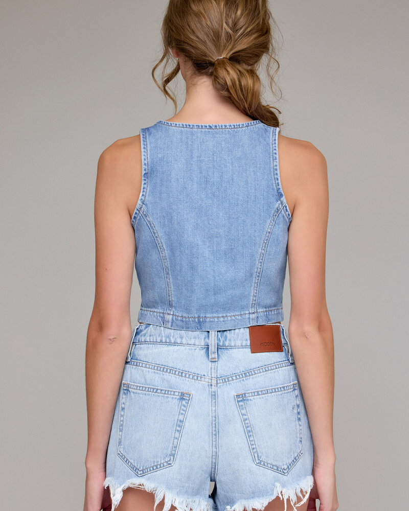 Arya Soft Cropped Fitted Vest | Light