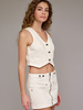 Arya Soft Cropped Fitted Vest | Off White