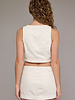 Arya Soft Cropped Fitted Vest | Off White