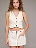 Arya Soft Cropped Fitted Vest | Off White