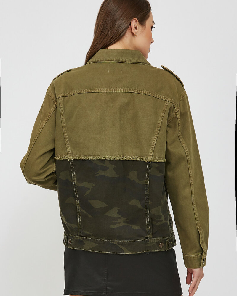 Olive Double Denim Jacket