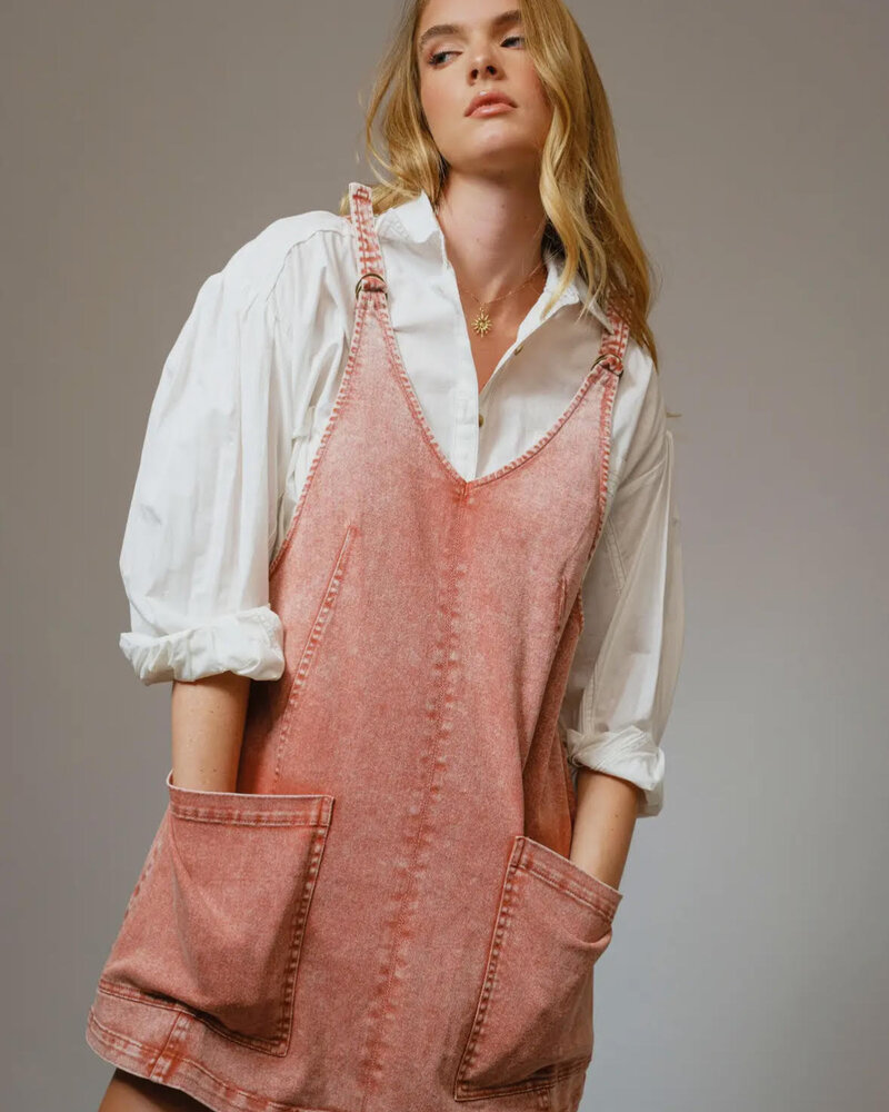 Canyon Clay Denim Overall Dress