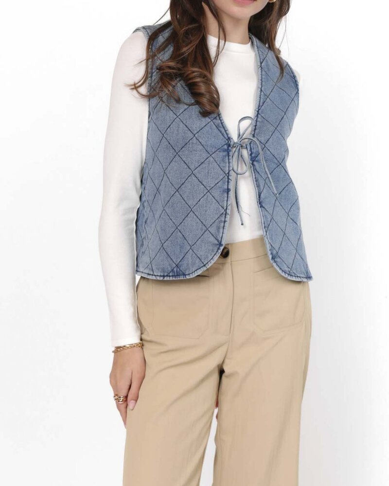 Good Energy Quilted Denim Vest