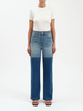 City Straight High Rise Straight Leg | Double Dip Blue
