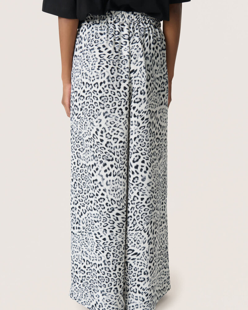 Shirley Wide Printed Pants | Snow Leopard