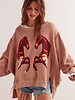 Free People Graphic Camden Pullover | Mirrored Horses
