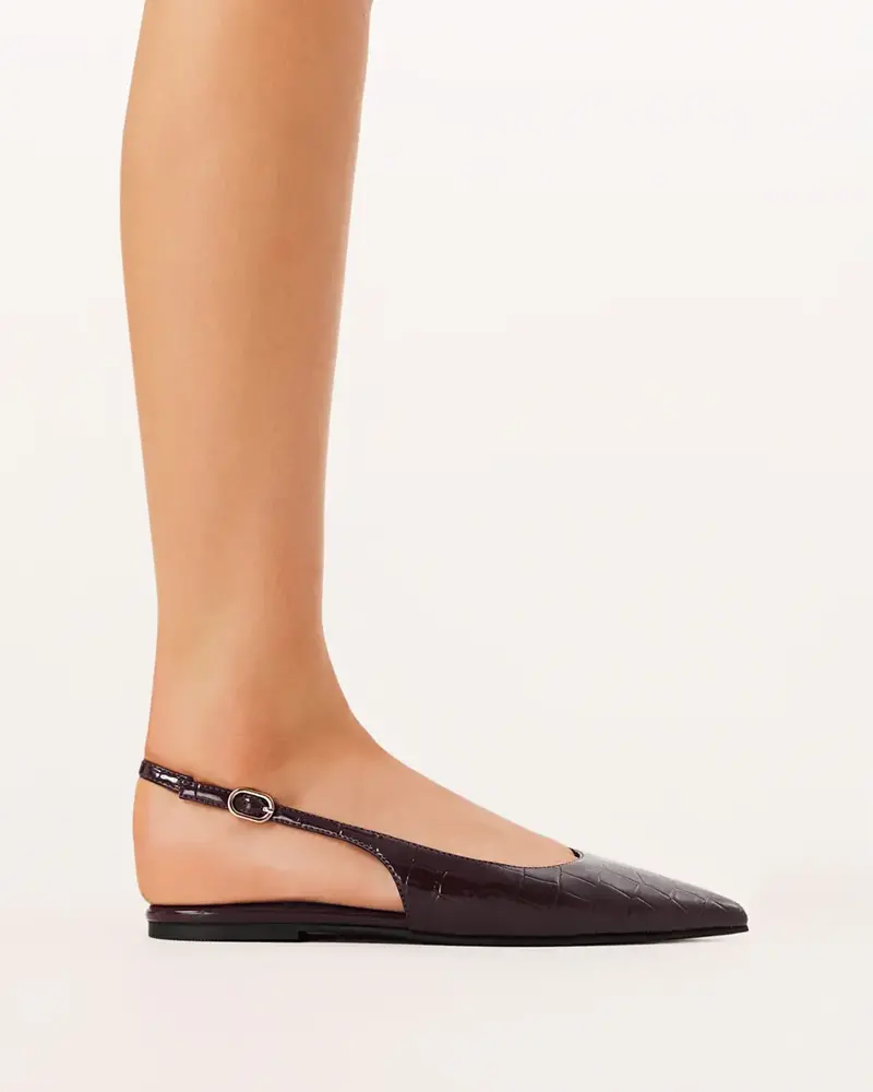 Henna | Dark Cacao Patent Croc