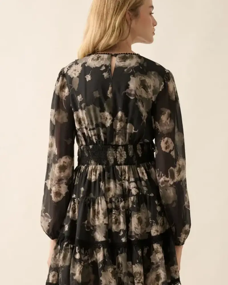 Seraphina Lace-Trimmed Mini Dress