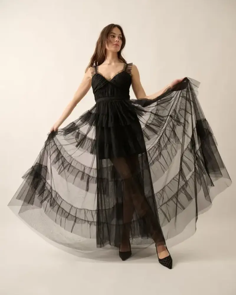 Zephyra Tiered Ruffle Maxi Dress