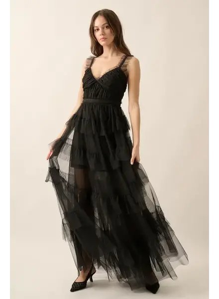 Zephyra Tiered Ruffle Maxi Dress