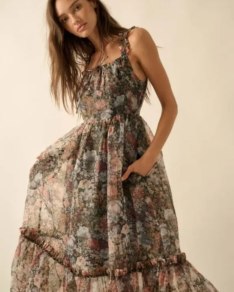 Aurora Fit-And-Flare Maxi Dress